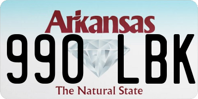 AR license plate 990LBK