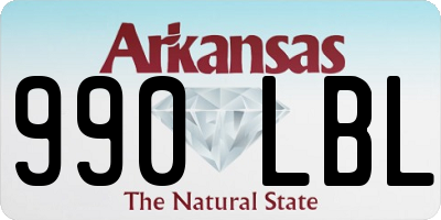 AR license plate 990LBL
