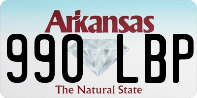 AR license plate 990LBP