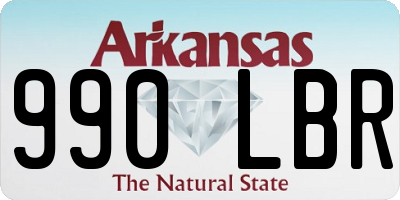 AR license plate 990LBR