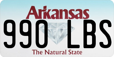 AR license plate 990LBS
