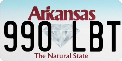 AR license plate 990LBT