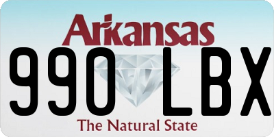 AR license plate 990LBX