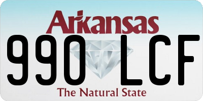 AR license plate 990LCF