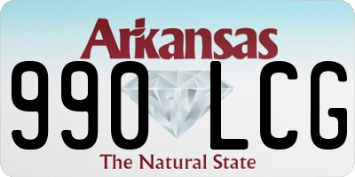 AR license plate 990LCG