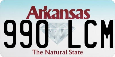 AR license plate 990LCM