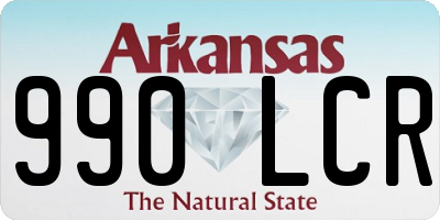 AR license plate 990LCR