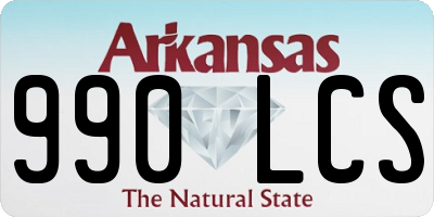 AR license plate 990LCS