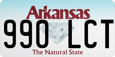 AR license plate 990LCT
