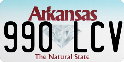 AR license plate 990LCV