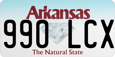 AR license plate 990LCX