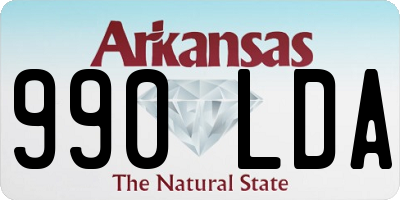 AR license plate 990LDA