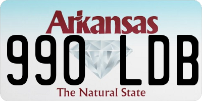 AR license plate 990LDB