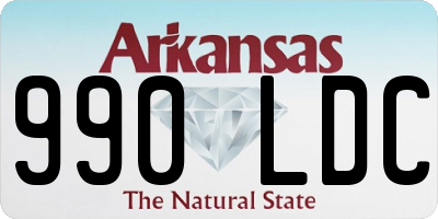 AR license plate 990LDC