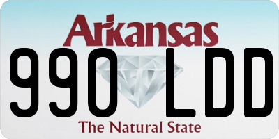AR license plate 990LDD