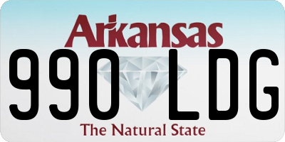 AR license plate 990LDG