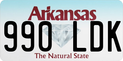 AR license plate 990LDK