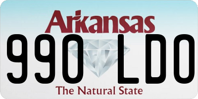 AR license plate 990LDO