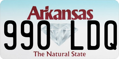 AR license plate 990LDQ