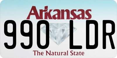 AR license plate 990LDR