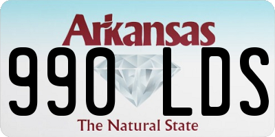AR license plate 990LDS
