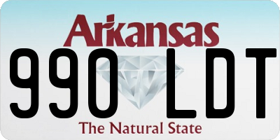 AR license plate 990LDT