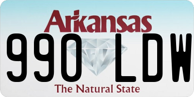 AR license plate 990LDW