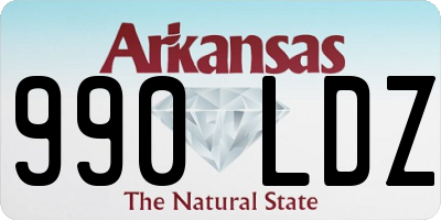 AR license plate 990LDZ