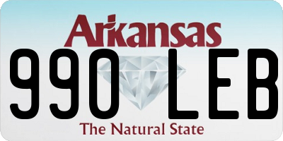 AR license plate 990LEB