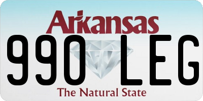 AR license plate 990LEG