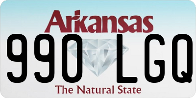 AR license plate 990LGQ
