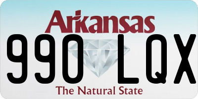 AR license plate 990LQX