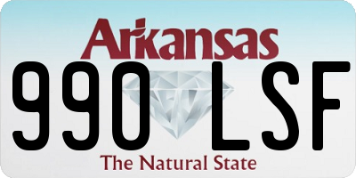 AR license plate 990LSF