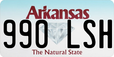 AR license plate 990LSH