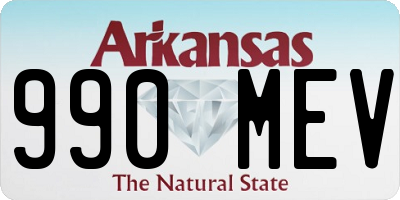 AR license plate 990MEV