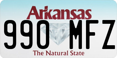 AR license plate 990MFZ
