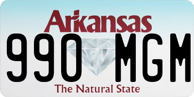 AR license plate 990MGM