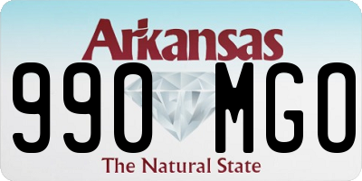 AR license plate 990MGO