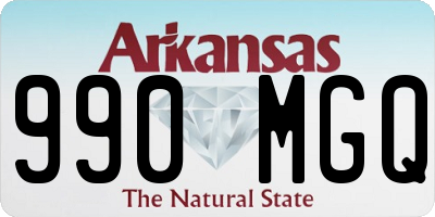AR license plate 990MGQ