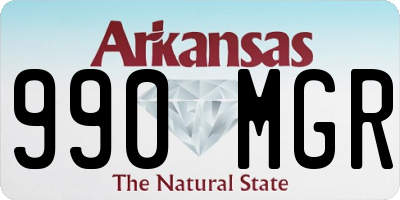 AR license plate 990MGR