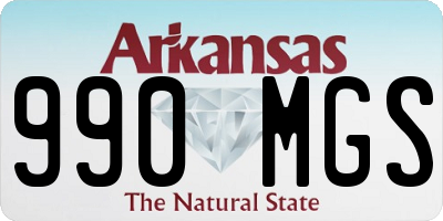 AR license plate 990MGS