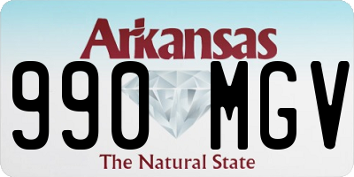 AR license plate 990MGV