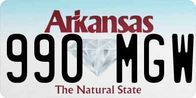 AR license plate 990MGW