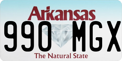 AR license plate 990MGX