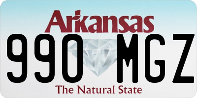 AR license plate 990MGZ