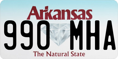 AR license plate 990MHA