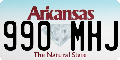 AR license plate 990MHJ