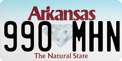 AR license plate 990MHN