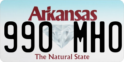 AR license plate 990MHO