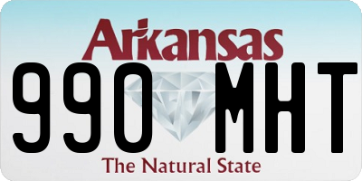 AR license plate 990MHT